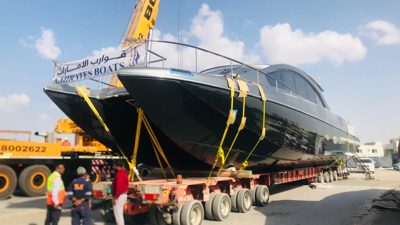Read more about the article Delivering an 80-Ton Catamaran | Heavy-Lift ODC Logistics from Jebel Ali to Al Jaddaf