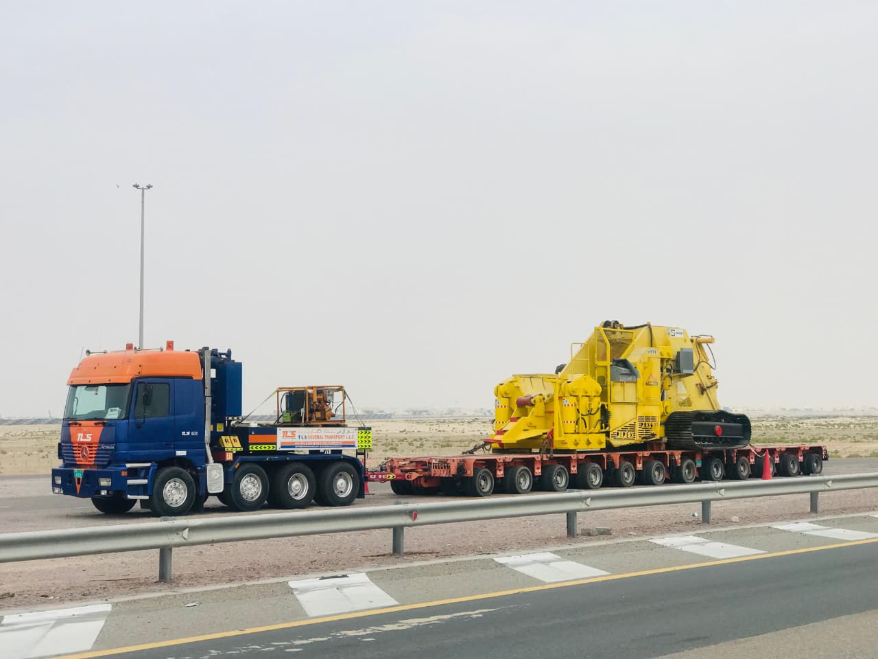 Read more about the article Relocating a 110-Ton Pipe Bending Machine | Cross-Border Heavy-Lift Logistics from Sharjah to Dammam